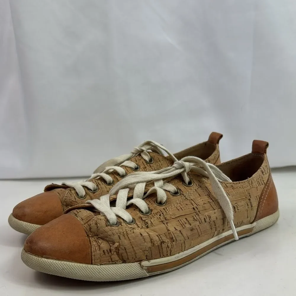 Kork-ease Silvia Brown Cork Leather Women's Sneakers